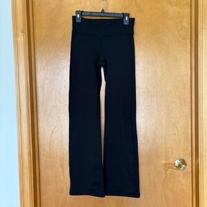 Athleta Altitude Edge Pant Women Small Tall Black Fleece Lined Wide Leg 470949